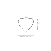 MyFamily - Rainbow Small Heart ID Tag